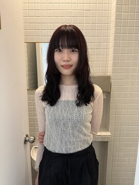 オムズポカ 栄矢場町店(OM's poka) ロングパーマ/チェリーブラウン