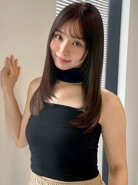 ユーフォリア 銀座本店(Euphoria) レイヤーカット 顔周りカット シースルーバンク 艶髪 髪質改善