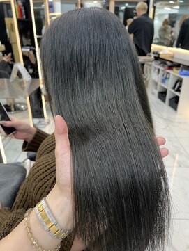 ラピス 渋谷本店(Lapis) ブルーブラック/髪質改善/艶髪ストレート/韓国風/ブリーチなし