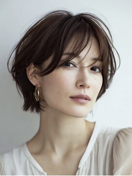 ハーツ(Heart's) 白髪ぼかし脱白髪染め似合わせショートボブ40代50代60代