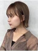 ココアベージュ/オリーブグレー/小顔/黒髪/クラゲヘアー/表参道