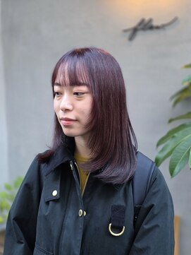 顔周りレイヤー×ボルドーカラー