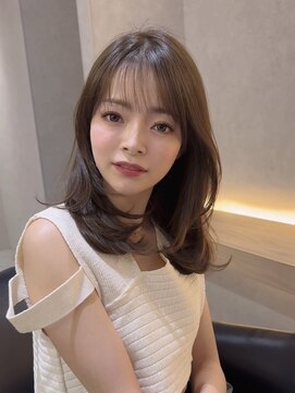 アース コアフュールボーテ ふじみ野店(EARTH coiffure beaute) ナチュラルベージュ_ヨシンモリ_顔周りレイヤー_レイヤーカット