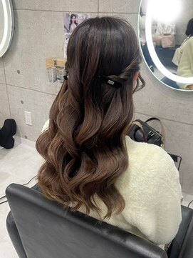 クラン 東心斎橋店(Clan) ねじりハーフツイン/心斎橋ヘアセット