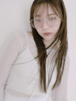 シール 梅田(CIRR) 地毛風ナチュラルストレート×透け前髪ロング