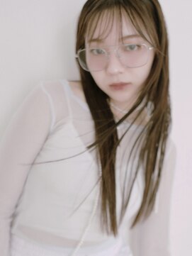 シール 梅田(CIRR) 地毛風ナチュラルストレート×透け前髪ロング