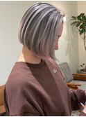 ハイコントラストバレイヤージュボブ