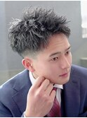 アップバングショート×ツイストパーマ【八王子】