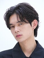 フィフス 大分(fifth)&nbsp;大分フェザーパーマメンズカットラウンドマッシュセンターパート