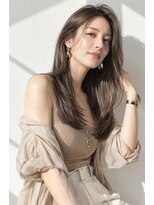 アッシュ 学芸大学店(Ash) ロング/大人女性/オリーブグレージュ/白髪ぼかしハイライト