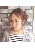 サイドおだんごアレンジ