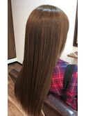 オーガニック縮毛矯正&イルミナカラーでツヤツヤストレートヘア