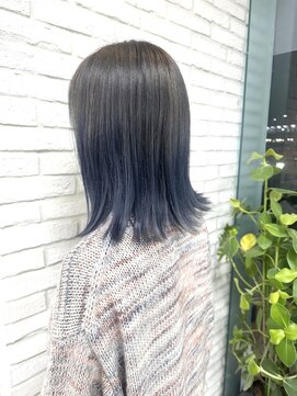 ヘアバイプルーヴ(Hair by PROVE) ネイビーのグラデーションカラー