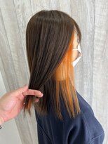 シエル 立川店(CIEL)&nbsp;オレンジイヤリングカラー。　CIEL立川