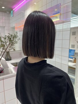 ロンドルーチェ 心斎橋(Lond luce) ダークアッシュ/ミディアムレイヤーカット［髪質改善/縮毛矯正］