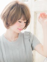 クオーレ ヘア アンジュ 水戸店(CUORE HAIR ange)&nbsp;水戸/イルミナカラー/ピンクベージュ/マチルダボブ/前髪c