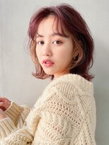 小顔前髪顔周りレイヤー×インナーカラー デザインカラー