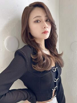 アールサロン 名駅(Rr SALON) 韓国レイヤーロング/韓国風巻き/くすみベージュ