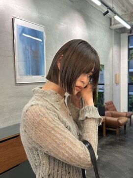 ニール シトロン 名古屋 伏見 丸の内(NEELU citron) 【Neelu_rie】ぱつっとボブ×まろやかベージュ