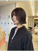 @ayumi.sand フェイスレイヤー　ぷつっとボブ　カシスブラウン