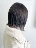 横浜タッセルボブショコラブラウン切りっぱなしボブショートボブ