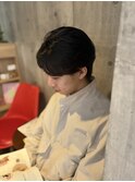 センターパート/ワックスなし