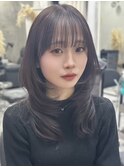 韓国レイヤーカット/ブリーチ/レイヤーカット/ハッシュカット