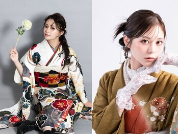 ラカシェット(la-cachette)の写真/【栄/錦ヘアセット専門店】［着物の着付け＋ヘアセット￥9500～］大切な日を素敵な思い出に*振袖/訪問着も◎