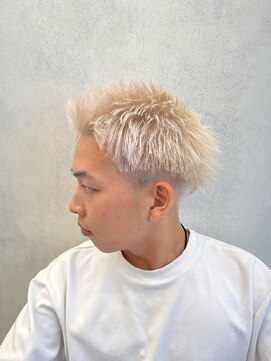 ルースト 西院店(ROOST) スパイキーショート×ホワイトハイトーン