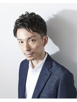 トリム 渋谷(trim.)&nbsp;サーフカール/刈り上げセンターパート/ブルーブラック[渋谷]