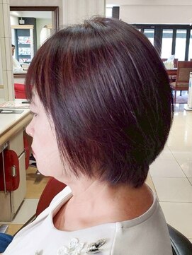 ヘアークリアー 春日部 ミセス グラデーションボブ×ピンクカラー