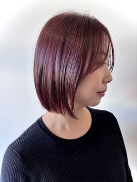 アイシーン(icen) 大人ボブ×レッド系ニュアンスカラー