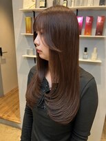 ベルベットヘア 千早店(Velvet hair)&nbsp;柔らかレイヤーロング×明るめシフォンベージュ【みつ】