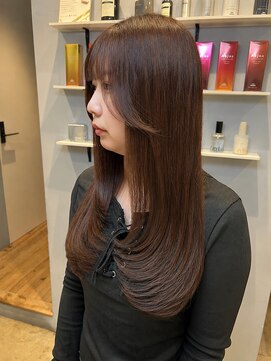 ベルベットヘア 千早店(Velvet hair) 柔らかレイヤーロング×明るめシフォンベージュ【みつ】