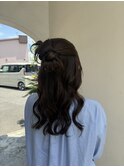 リボンカチモリハーフアップ！