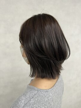 アース 新越谷店(HAIR&MAKE EARTH) ボブレイヤー×透明感ダークカラー