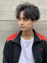 無造作束感ツーブロックマッシュ
