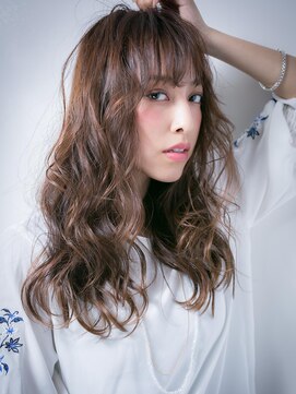 カバーヘア ブリス 大宮西口(COVER HAIR bliss) *bliss大宮*斜めバングの外国人風グラマラススパイラルロングt