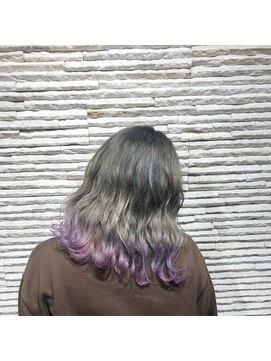 アクト 原宿(ACT) ハイトーングレージュ×グラデーションパープル