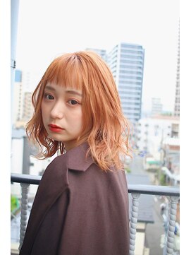 フラミューム 静岡(flammeum) オレンジベージュ/オン眉ショート【静岡／静岡駅】