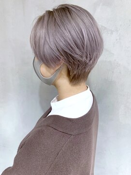 アイティー バイ アルバム 浦和店(IT by ALBUM) パープルシルバーショート_くすみブルーミニウルフ_ba330341