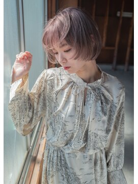 エヌイー(ne' by MAULOA) 【ne' by MAULOA】顔まわりレイヤーショートボブ