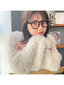 パム 恵比寿(PAM.) 柔らかベージュカラー×ミディアムヘア