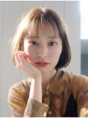 ナチュラルストレートボブ_チェリーブラウンフェミニン_89091
