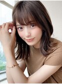 大人可愛いショコラアッシュ/外ハネくびれミディ/新宿20代30代
