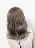 ミルクティーベージュ×外ハネミックス/ニュアンスカラー/30代