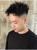 フェードショートパーマメンズパーマツイストスパイラルパーマ