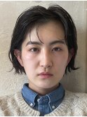 大人マッシュショート丸みショート黒髪ショートベリーショート