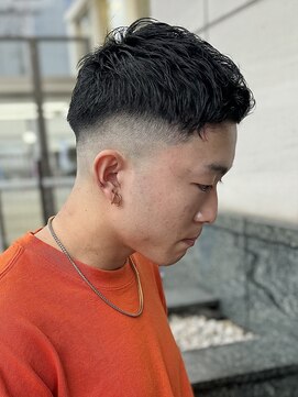 エクファフォーメン(EX-FA FOR MEN) カルマパーマ/ベリーショート/ダークアッシュ/ニュアンスパーマ