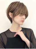 ハイライトバレイヤージュダブルカラーショートカット30代40代